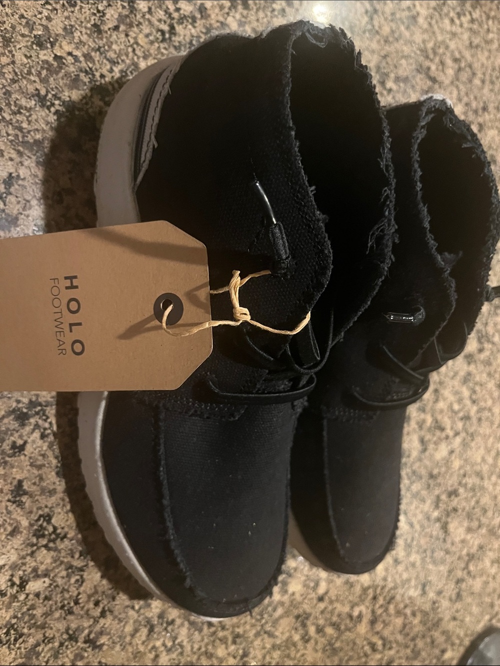 Holo footwear Athena Chukka Black Womens Casual Slip-On Sneakers size 7